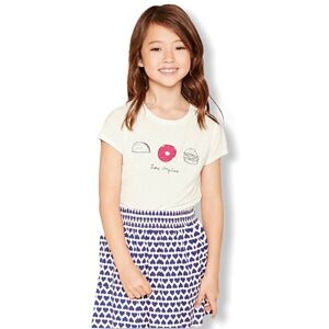 FOREVER 21 Los Angeles Donut Tee With Cap Sleeves Black Girl 13-14Y